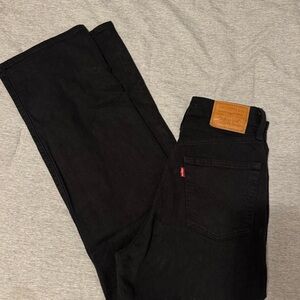 Classic Black Straight Leg Jeans for Women